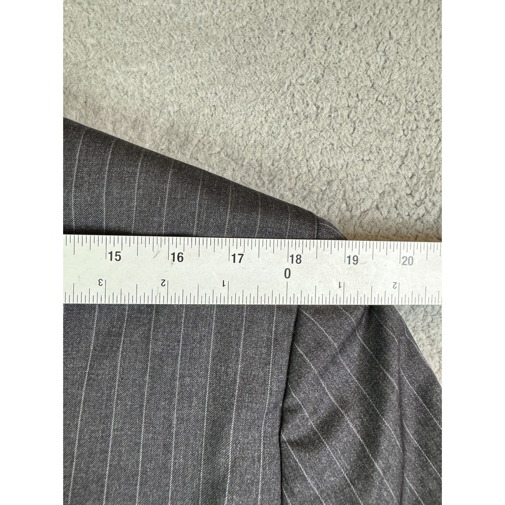 Brooks Brothers Suit Jacket 42 R Charcoal Wool Striped Estrato Fitzgerald USA - Picture 7 of 16
